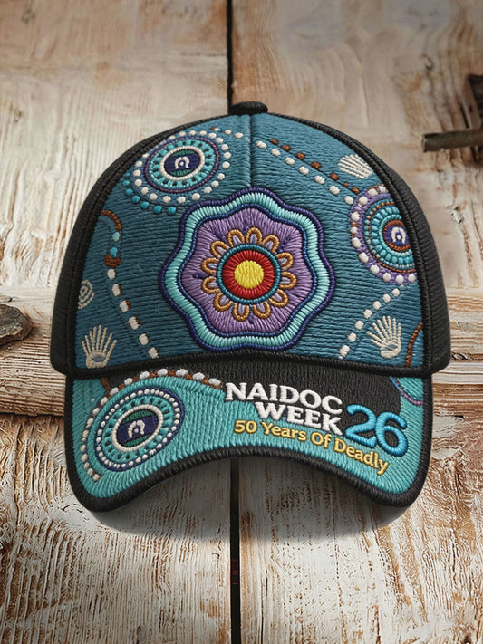 Unisex AU Aboriginal Art NAIDOC Week 50 Years of Deadly Printed Hat