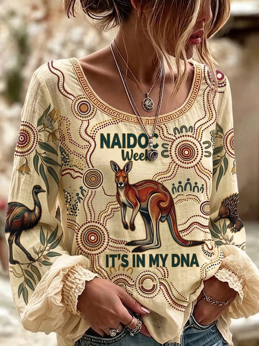 Women's AU Aboriginal Art NAIDOC Week Printed Top
