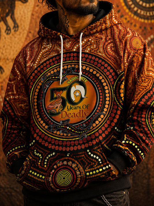Men's NAIDOC Week Aboriginal Art Printed Hoodie