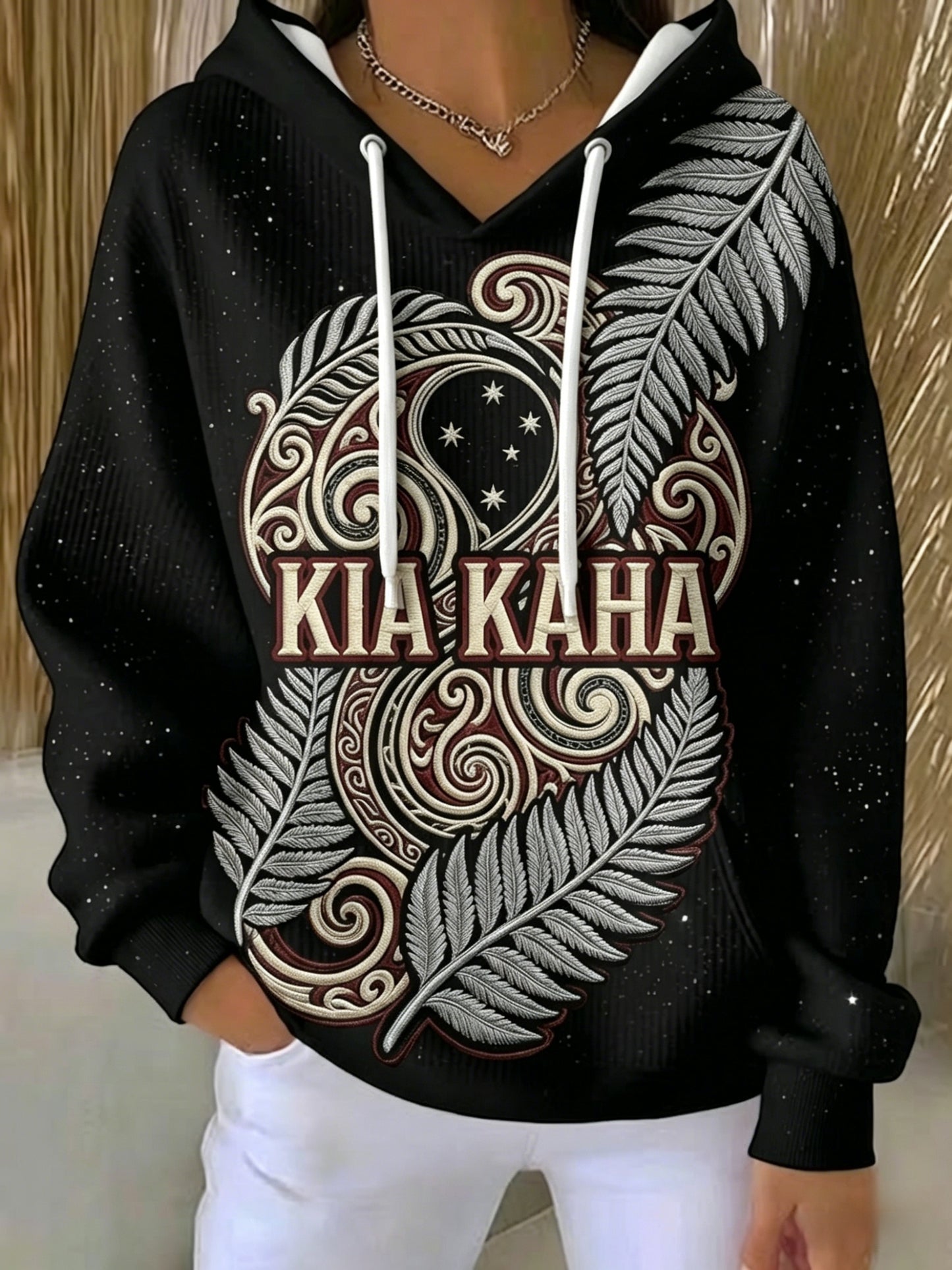 Women's Maori Art Matariki Printed Hoodie