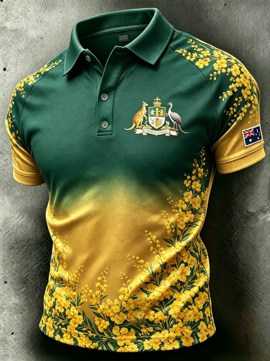 Men's Australian Football lover Printed polo shirt