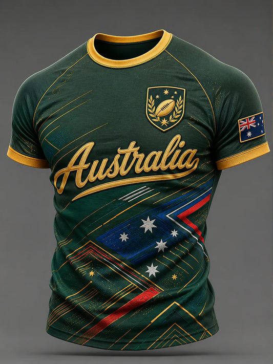 Men's Australian football Lover short sleeves t-shirt