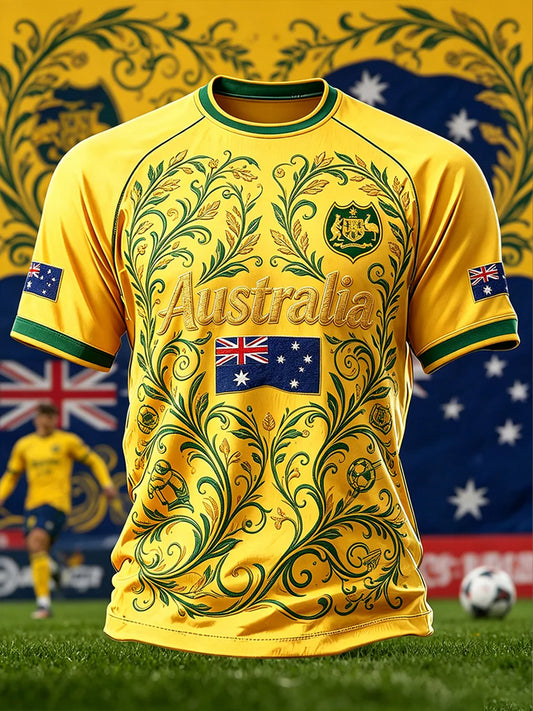 Men's Australian football Lover short sleeves t-shirt