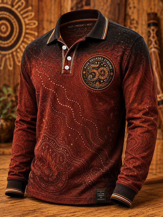 Men's Australian Aboriginal Culture NAIDOC WEEK Art Printed Casual Tops