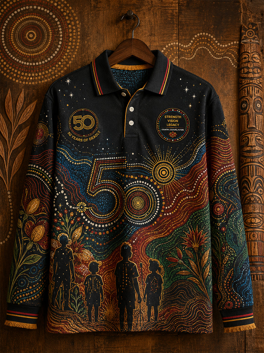 Men's Australian Aboriginal Culture Art NAIDOC WEEK Printed Casual Tops