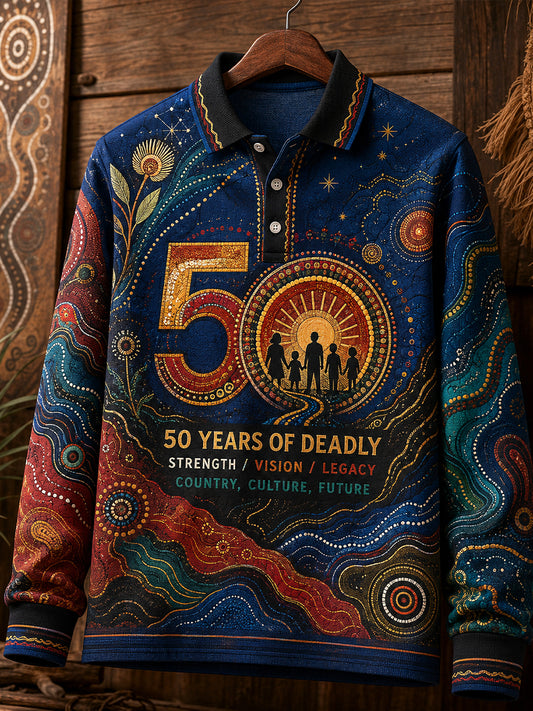Men's Australian Aboriginal Culture Art NAIDOC WEEK Printed Casual Tops