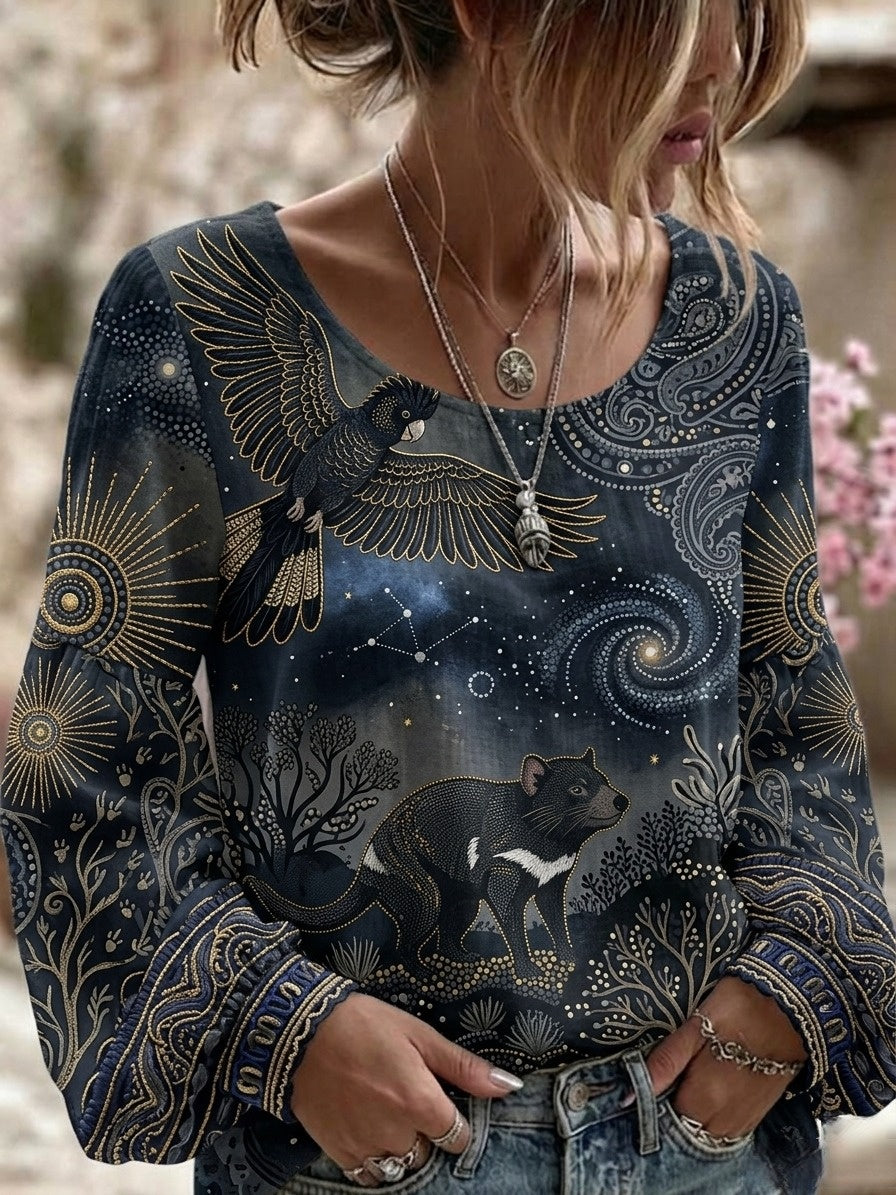 Women's AU Aboriginal Art NAIDOC Week Printed Top