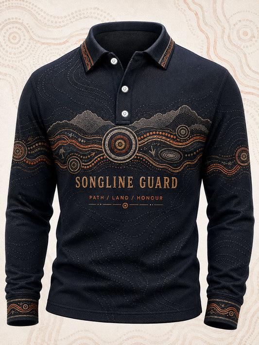 Men's Australian Aboriginal Culture Art Printed Casual Tops