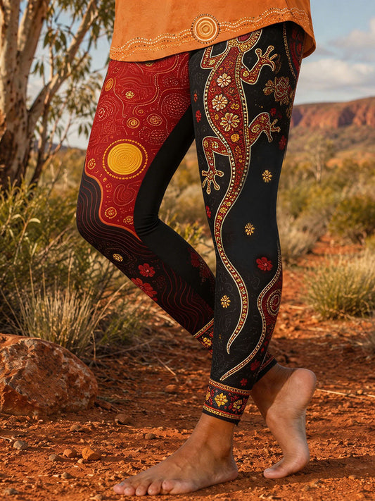 Women's Australian Aboriginal Culture Art Printed Leggings
