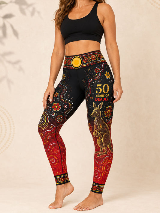 Women's Australian Aboriginal Culture Art Printed Leggings