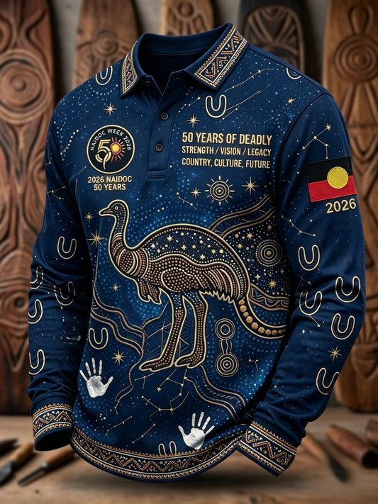 Men's AU Aboriginal Culture Printed polo shirt