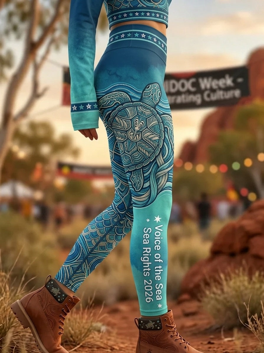 Women's AU Aboriginal Culture  Printed Sports Stretch Leggings