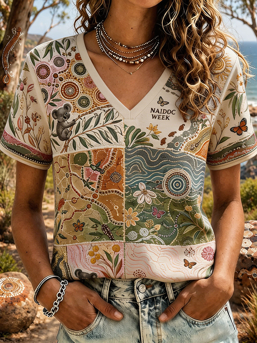 Women's Australia Aboriginal Culture NAIDOC Week Printed T-shirt