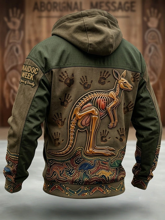Men's Naidoc Week Kangaroo Art Print Hoodie