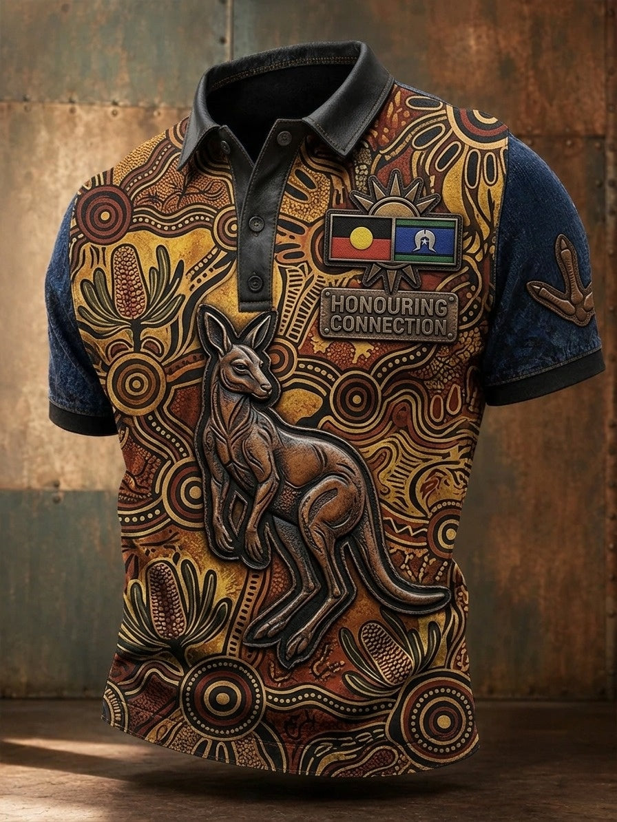 Men's Naidoc Week Kangaroo Art Print Short-Sleeve T-Shirts