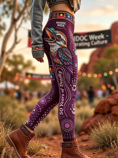 Women's Australia Naidoc Week High-Waisted Slim Fit Casual Leggings