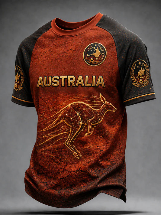 Men's Gift For Soccer Fans Print Casual Short Sleeve Tee
