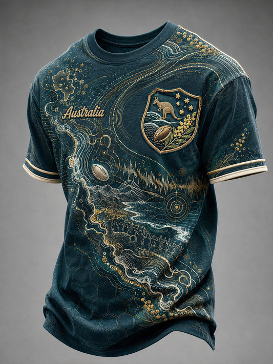 Men's Australia Football Short Sleeves T-Shirt