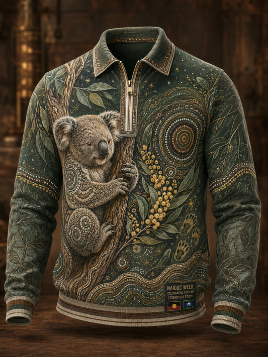 Men's Australia Naidoc Week Half-Zip Sweatshirt