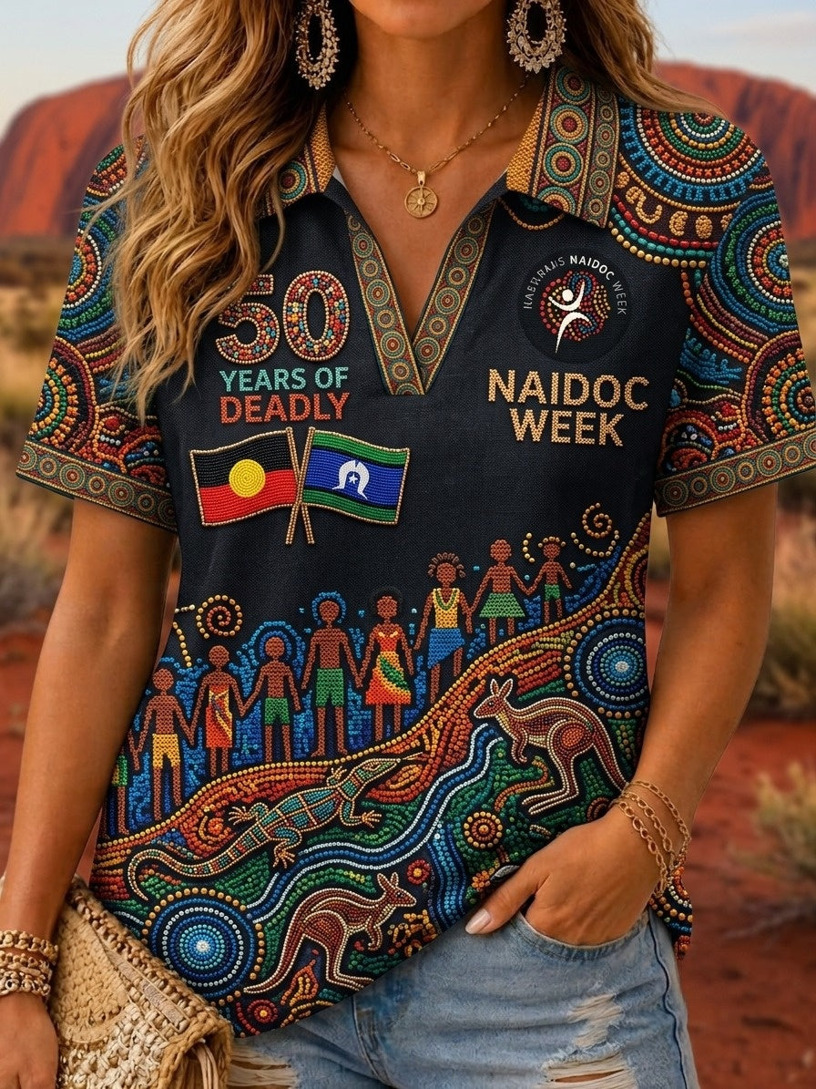 Women's Australia Naidoc Week  V-neck T-Shirt