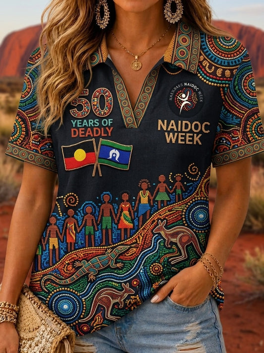 Women's Australia Naidoc Week  V-neck T-Shirt