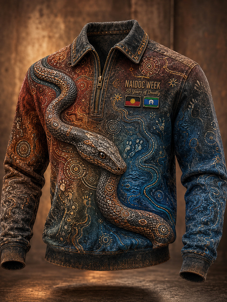 Men's Australia Naidoc Week Half-Zip Sweatshirt