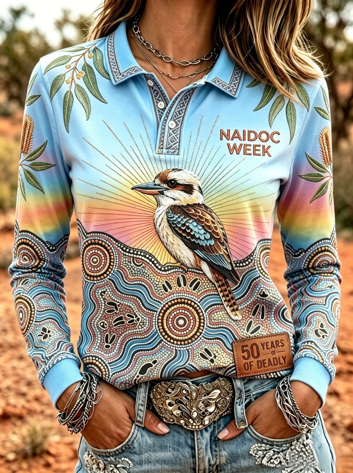 Women's Australia Naidoc Week Long-Sleeve Polo Shirt