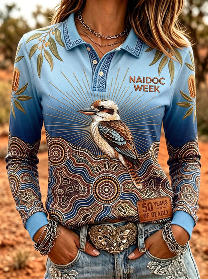 Women's Australia Naidoc Week Long-Sleeve Polo Shirt