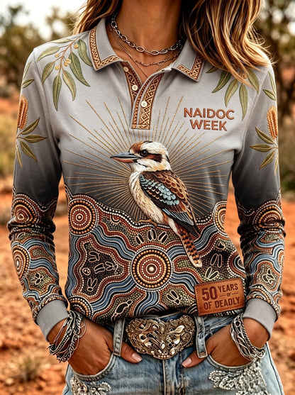 Women's Australia Naidoc Week Long-Sleeve Polo Shirt