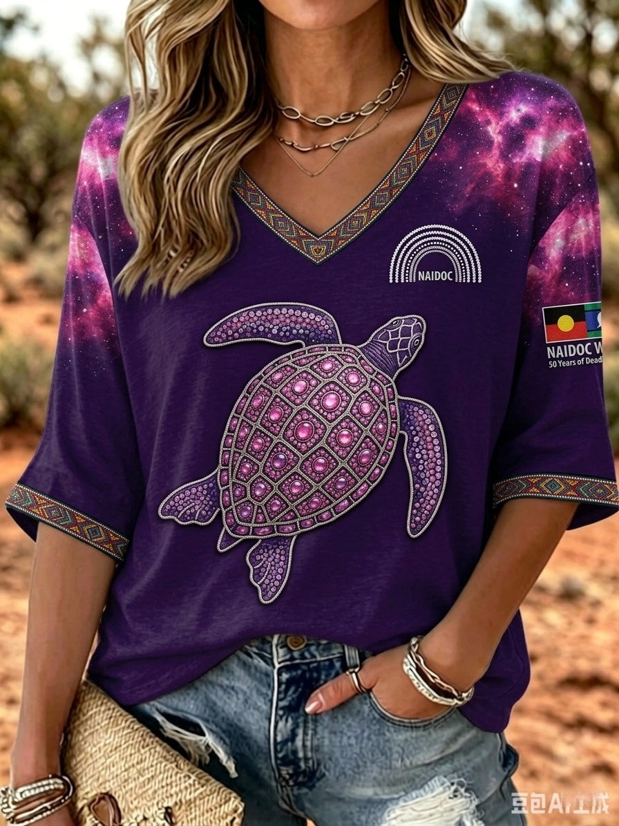 Women's Naidoc Week Art Print Tops