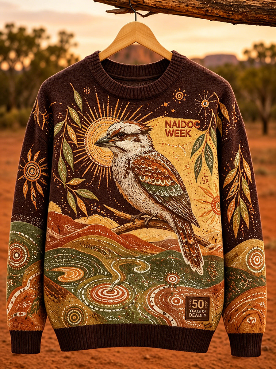 Women's Australia Naidoc Week Round Neck Imitation Sweater