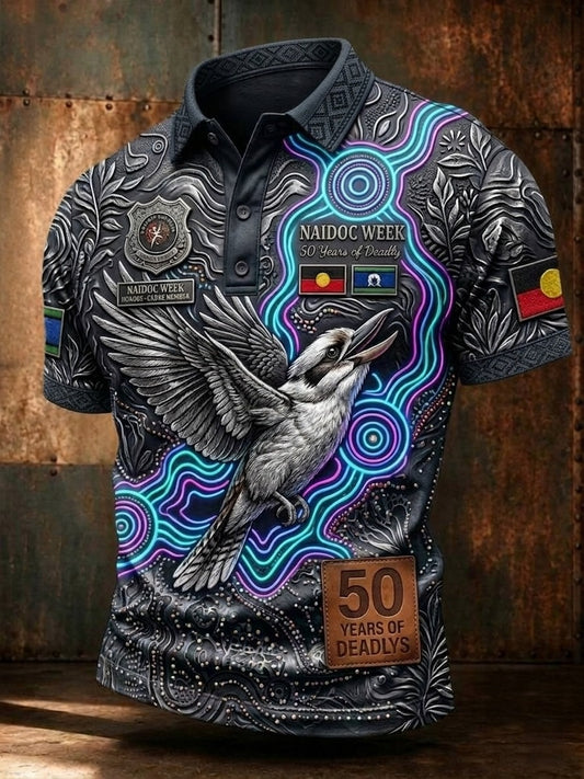 Men's AU Aboriginal Culture Printed polo shirt