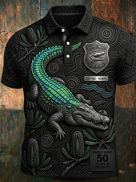 Men's AU Aboriginal Culture Printed polo shirt