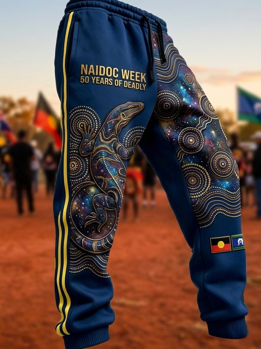 Men's AU Aboriginal Culture Printed Athletic Pants