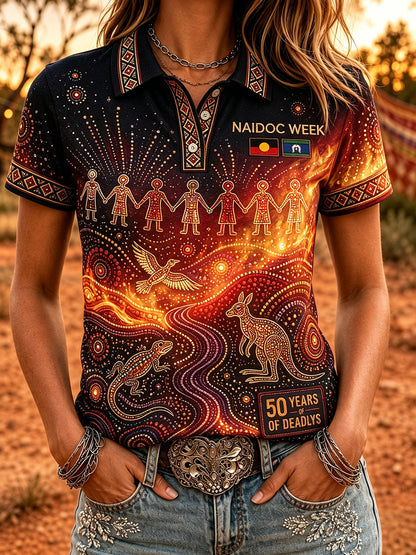 Women's Australia Naidoc Week Polo T-Shirt