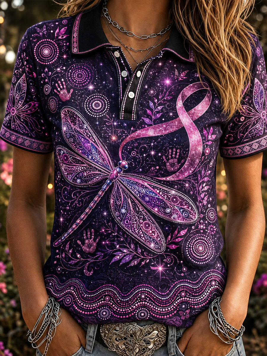 Women's Breast Cancer Awareness Australia Polo T-Shirt