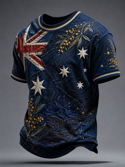 Men's Australia Pride Art Printed T-shirt