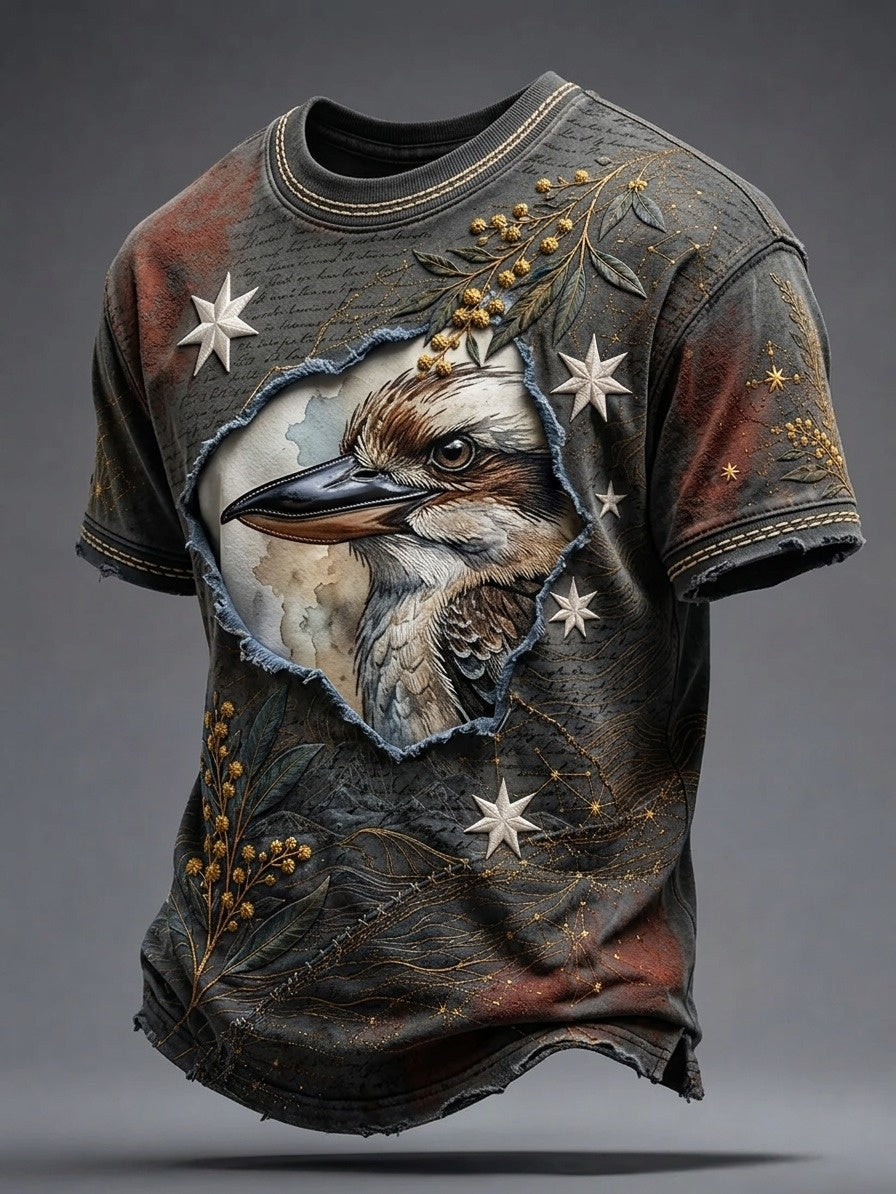 Men's Australia Pride Art Printed T-shirt