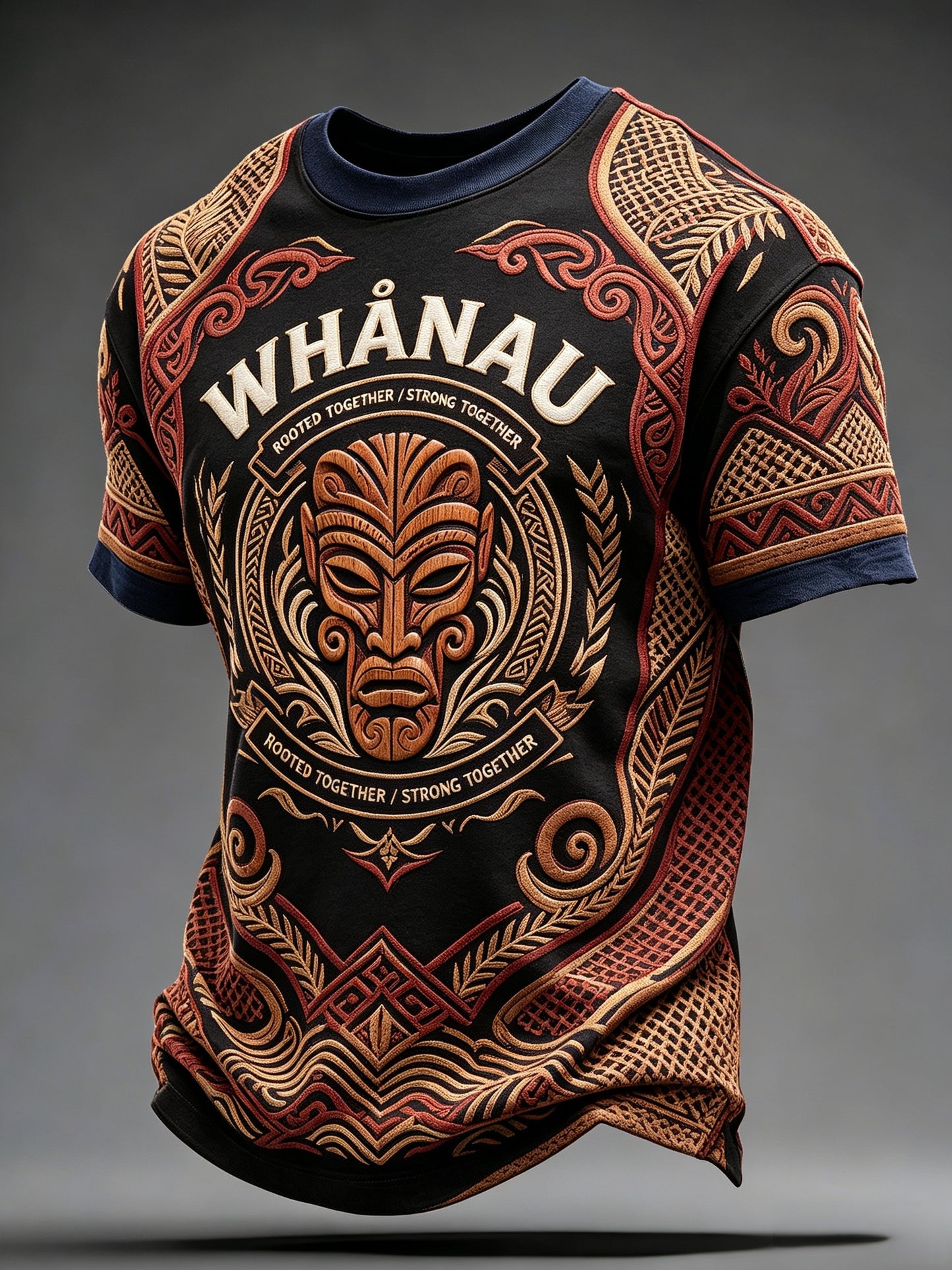Men's NZ Maori Art Kia Kaha Printed T-shirt
