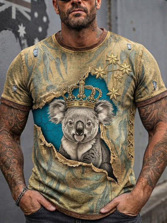Men's Australia Pride Art Printed T-shirt