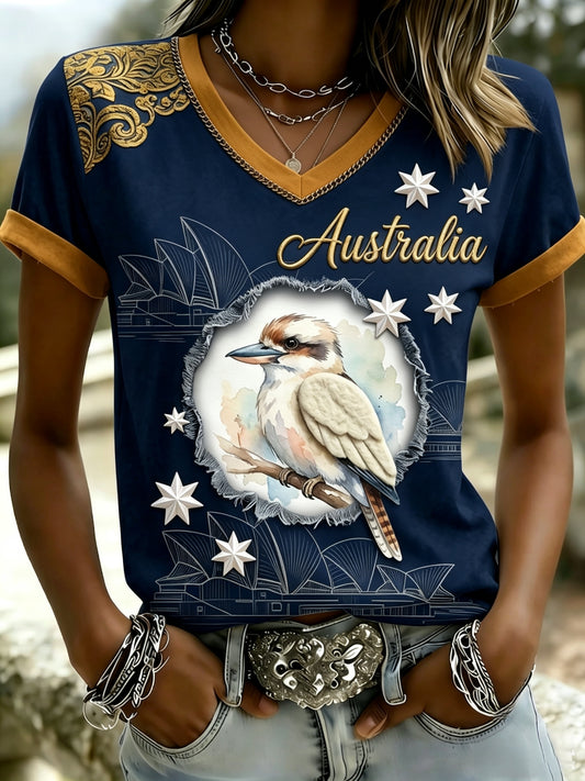 Women's  Australia Pride Art Printed T-shirt