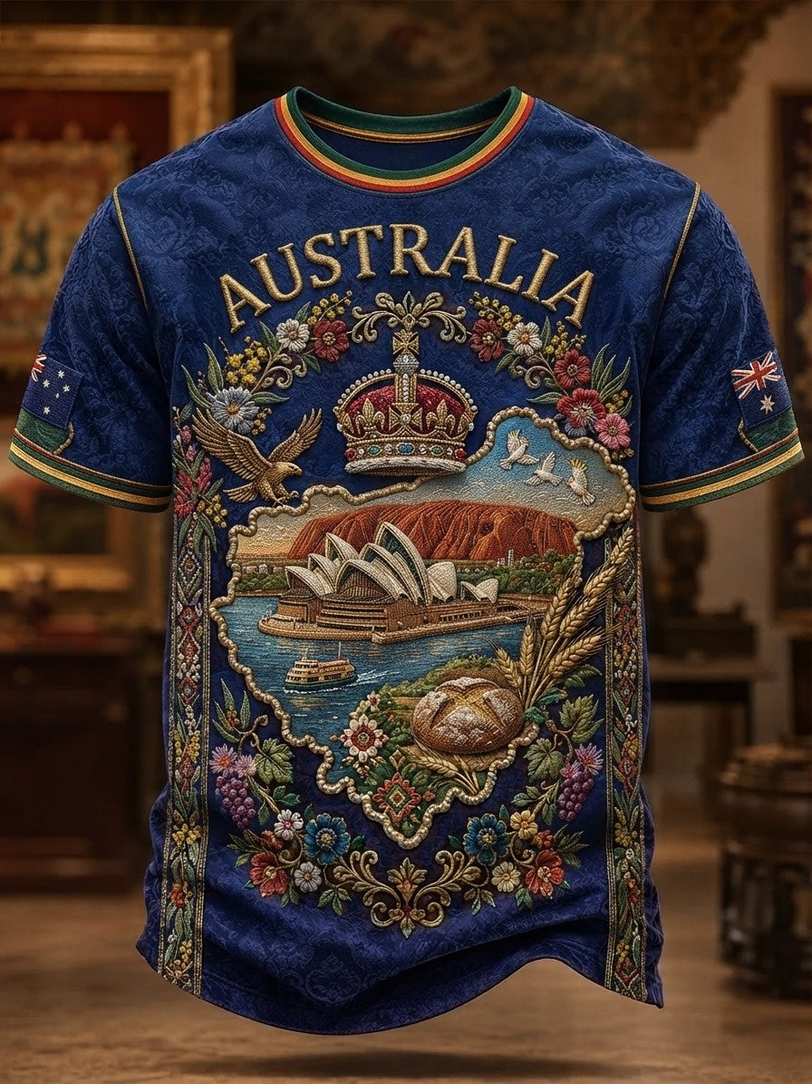 Men's Australia Pride Art Printed T-shirt