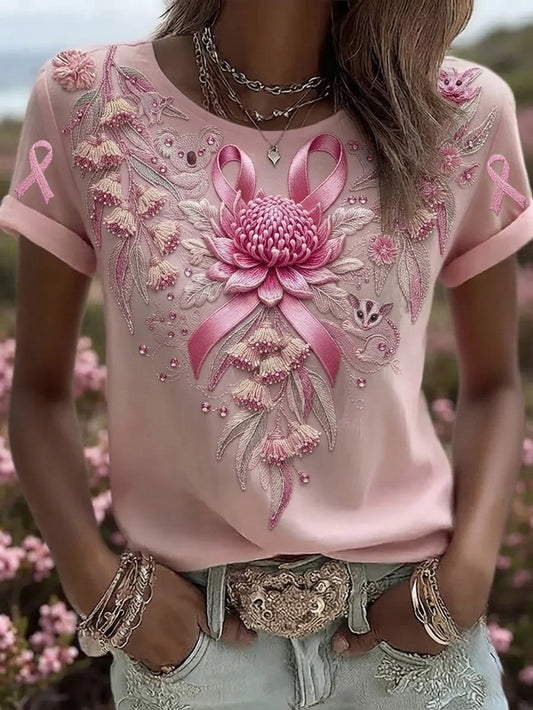 Women's Breast Cancer Awareness Australia T-Shirt