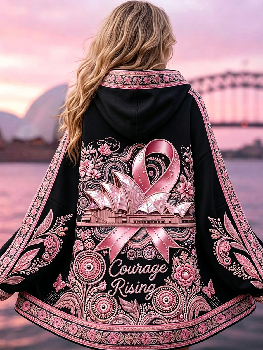 Women's Australian Breast Cancer Awareness Zip-Up Hoodie