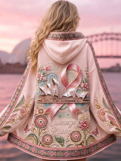 Women's Australian Breast Cancer Awareness Zip-Up Hoodie