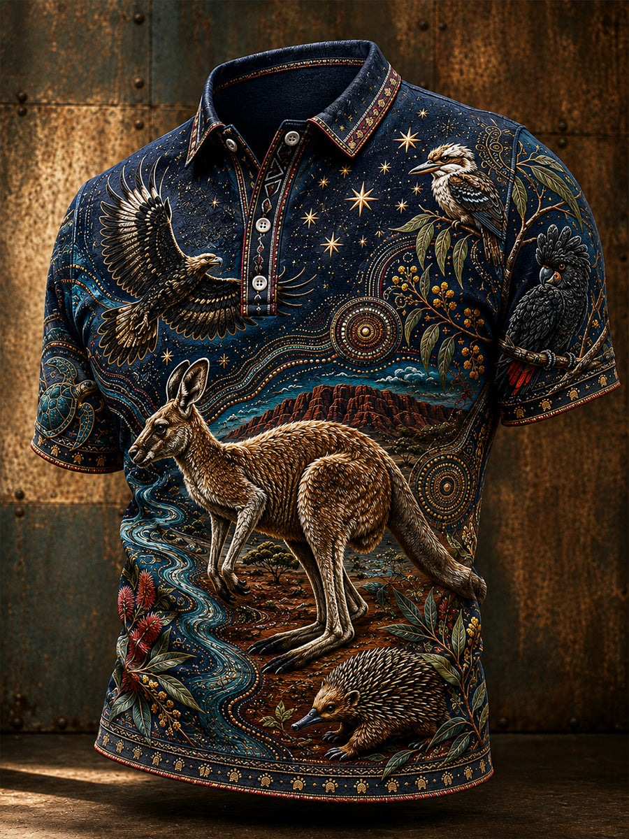 Men's Australian Animals Short Sleeve Shirt