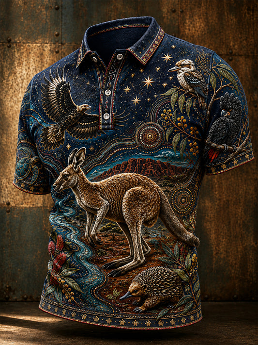 Men's Australian Animals Short Sleeve Shirt