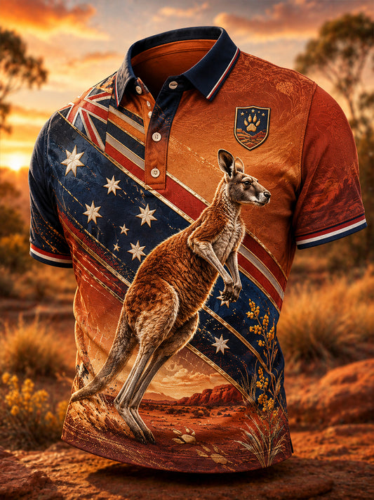 Men's Australian Animals Short Sleeve Shirt