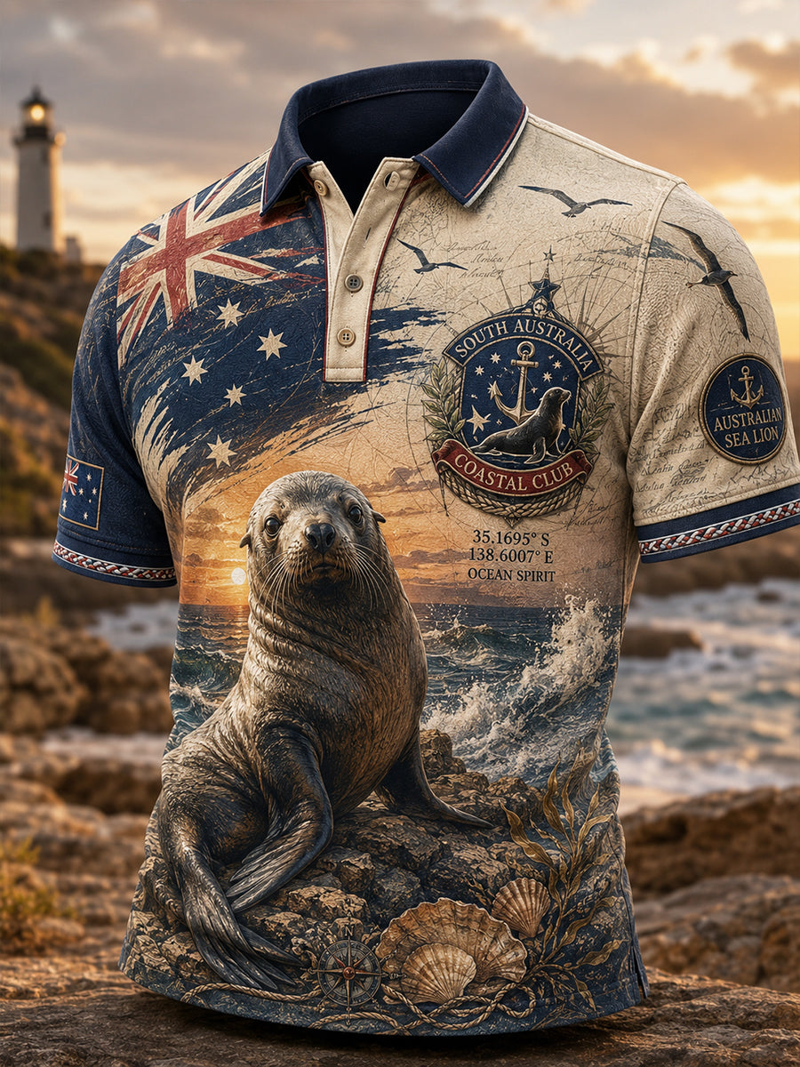 Men's Australian Animals Short Sleeve Shirt