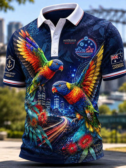 Men's Australian Animals Short Sleeve Shirt